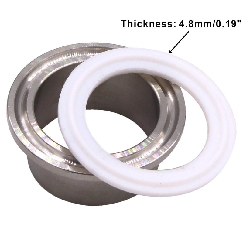 DERNORD PTFE (Teflon) Tri-Clamp Gasket O-Ring - 1.5 Inch Style Fits OD 50.5MM Sanitary Pipe Weld Ferrule (Pack of 20) - Image 3